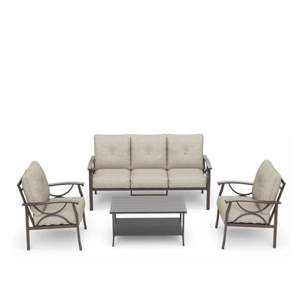 Patio Furniture Set With Coffee Table And Cushions For Backyard