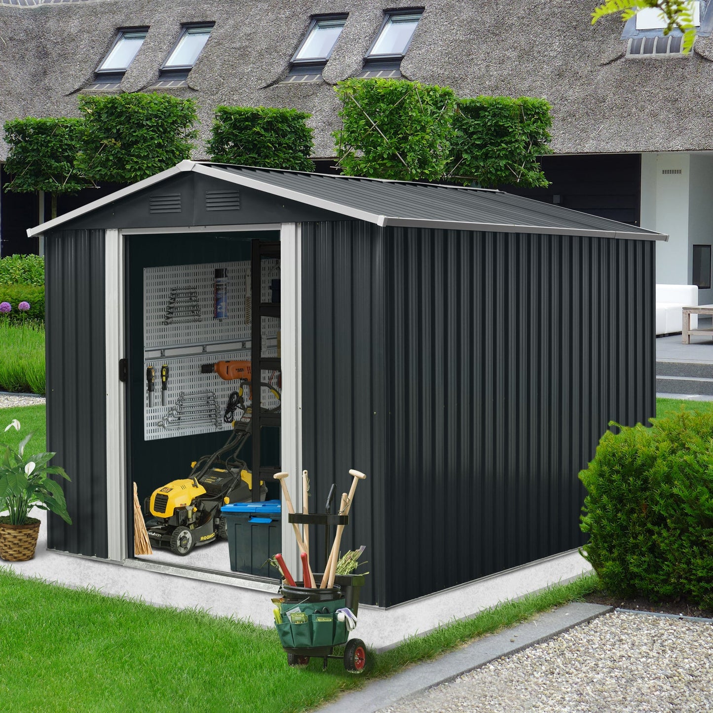8ft x 10ft Outdoor Metal Storage Shed
