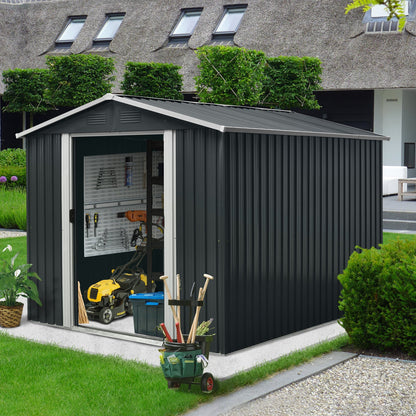 8ft x 10ft Outdoor Metal Storage Shed