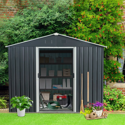 8ft x 10ft Outdoor Metal Storage Shed
