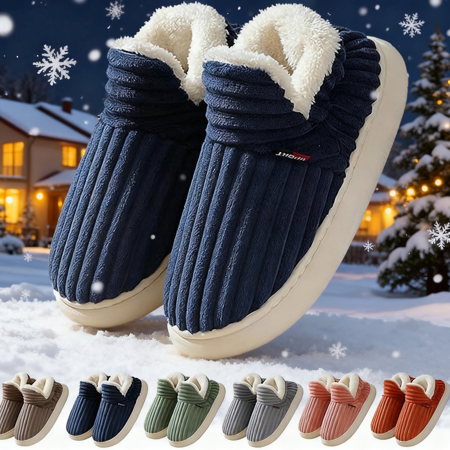 Winter Plush Home Slippers Indoor Outdoor Garden Shoes