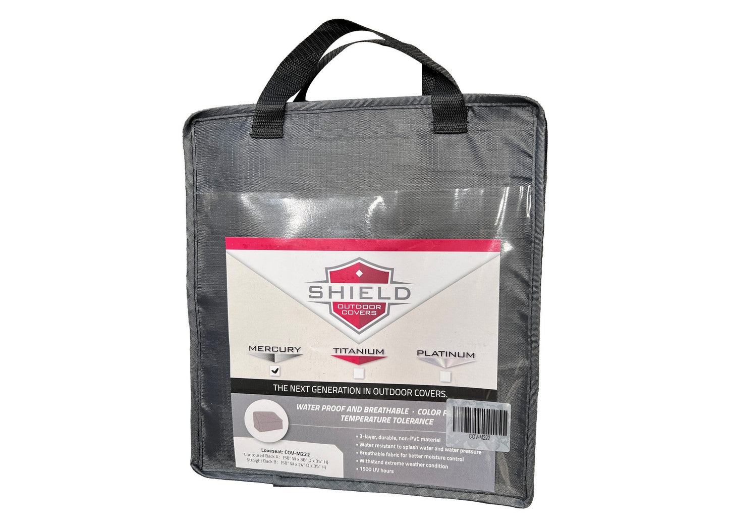 Fire Pit Cover Square 42"-48" - 49''Wx49''Dx12''H - Mercury